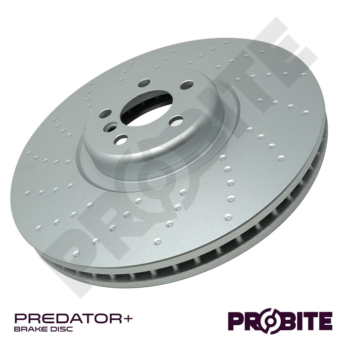 Predator+ | Front Left | 395mm | Vented with Dimpled Holes