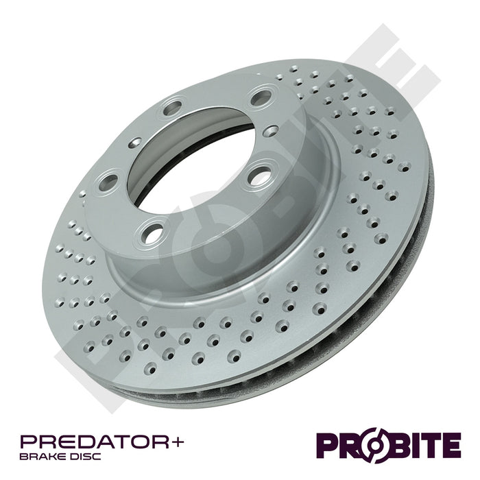 Predator+ | Front Left | 298mm | Vented with Drilled Holes